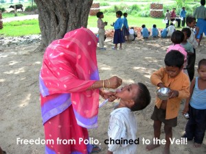 Freedom from Polio, chained to the veil